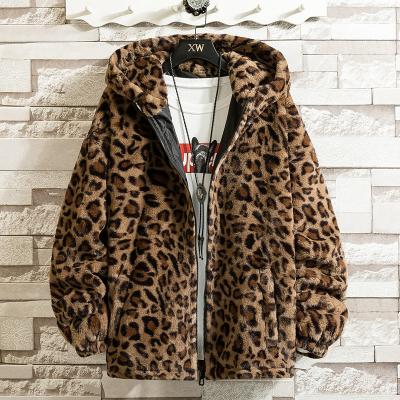 China Breathable Leopard Plus Size Mens Coats Boys Winter Fleece Coated 2021 New Design Coats For Men for sale