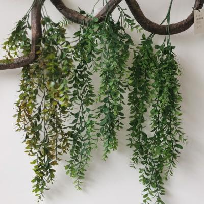 China Artificial Plant Artificial Seeded Eucalyptus Leaves Stems Willow Leaves Decorative Willows Branches for sale