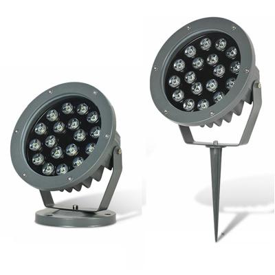 China Outdoor DMX512 RGB LANDSCAPE Control 18W LED Spotlight Insert Ground Or Base Installation DC 24V for sale