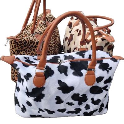 China Wholesale Fashion Monogram Weekender Bag Leopard Printed Tote Bag for sale