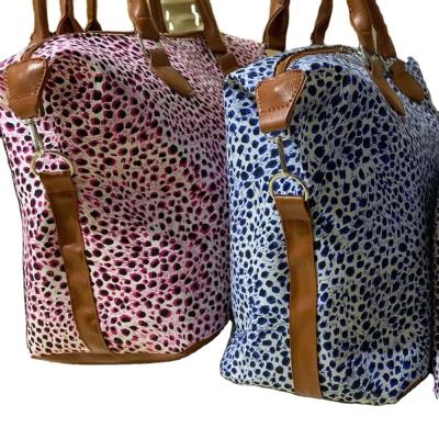 China Wholesale Fashion Large Monogram Handbag Leopard Travel Bag Weekend Tote Bag for sale