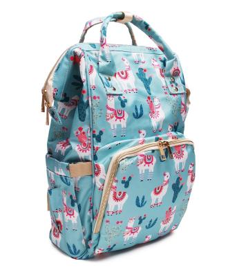 China Water Resistant Canvas Diaper Backpack Waterproof Multifunctional Durable Large Capacity Diaper Mum Bag for sale