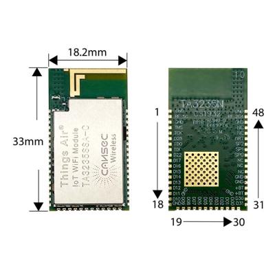 China 2.4Ghz Iot Transceiver Wifi Switch Module Cansec High Performance TA3235SSA-C Ti CC3235 Wifi Wireless Module for sale