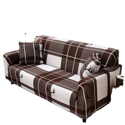 China HOTNIU Modern Plaid Line Stretch Sofa Cover,Universal Elastic Furniture Protector With One Free Pillowcase for sale