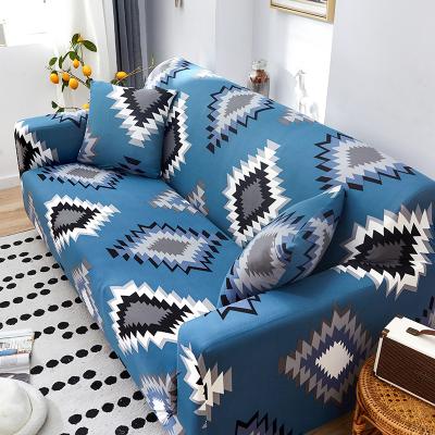 China Modern Geometric Stretch Sofa Cover, HOTNIU Universal Elastic Furniture Protector With One Free Pillow Case for sale