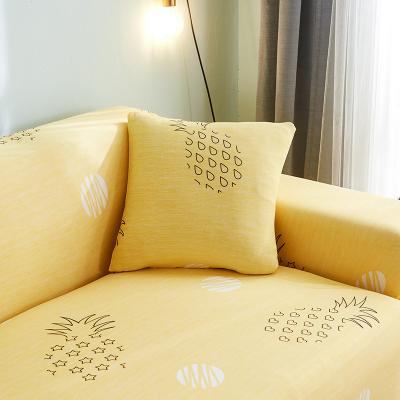 China HOTNIU Factory Price Modern Yellow Sectional Stretch Cover Tropical Fruit Sofa Cover Furniture Protector for sale