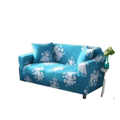 China HOTNIU Modern Sky Blue White Floral Stripes Covers Dining Room Sofa Covers Slipcovers Protectors Chair Stretch Party Covers for sale