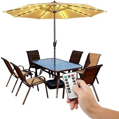 China Sun Wind Rain Make 2021 Factory Price High Quality Luxury Garden Umbrella Sun Umbrella Solar Led Patio Umbrella for sale