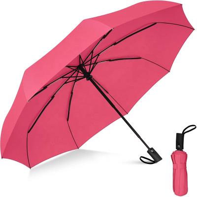 China Modern Parasol Waterproof Custom Flower Printing 3 UV Folds Umbrella For Color Customization Durable for sale