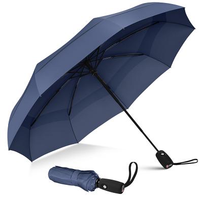 China Wholesale New Arrival Morden Iron Luxury Lightweight Durable Custom Tube Umbrella Automatic 3 Folding for sale