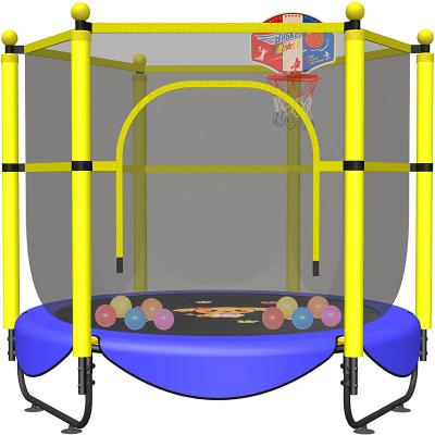 China With Net Child Protective Professional Trampolines Unisex Around 4.5ft 6ft 8ft 10ft Outdoor Trampoline With Safety Net for sale