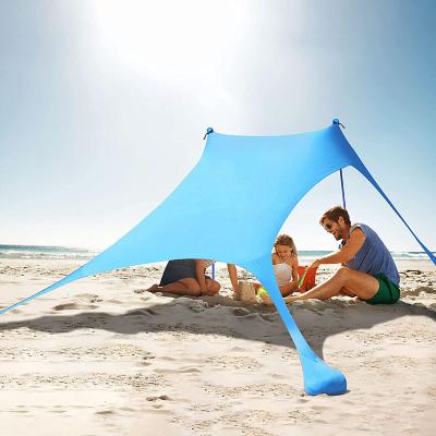 China Outdoor Used High Quality Lightweight Pop Up Beach Tent Beach Sun Shade With Sandbag Anchors And Pegs for sale