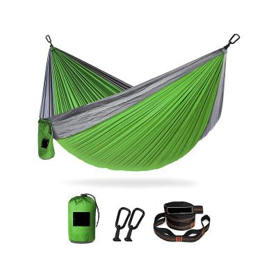 China 210T Portable Nylon Custom Logo 2 People Printing Outdoor Portable Camping Hammock for sale