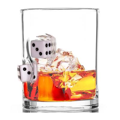 China Original Included Handmade Swollen 270ml Viable Cut Out Whiskey Glass For Gift for sale