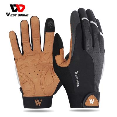 China Breathable WESTERN Full Finger CYCLING Mountain Racing Bike Cycling Gloves Bike Motorcycle Waterproof Bicycle Mountain Cycling Gloves for sale