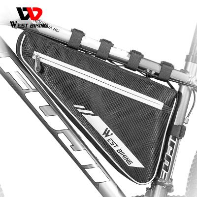 China Outdoor WESTERN BIKING Bicycle Accessories Triangle Frame Bag Activites Bag Side Pockets Toxturo Twill Tube Reflective Bag for sale