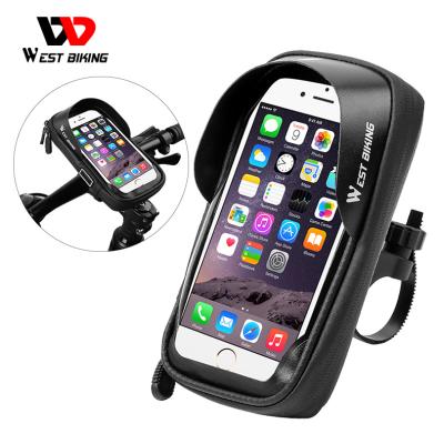 China WESTERN CYCLING Cycling Phone Case Front Frame Bag Waterproof Bicycle Touch Bike Phone Case Holder Tube Frame for sale