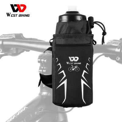 China WEST BIKING Mountain Bike Handlebar Water Bottle Package/Road Bike/MTB Bicicleta Cycling Bag Front Frame Pannier Kettle Package for sale