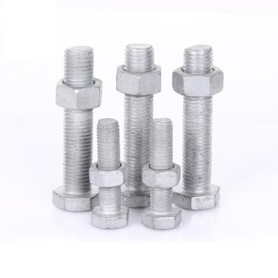 China Steel Hot Dip Galvanized Electrical Pipe Fittings Bolts And Nuts Galvanized Hex Factory Price OEM Pole Bolt for sale