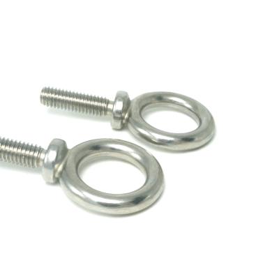 China 304 Stainless Steel Ring Lifting Eye Bolt Din 580 Dice Screw Flat Eye Bolt for sale