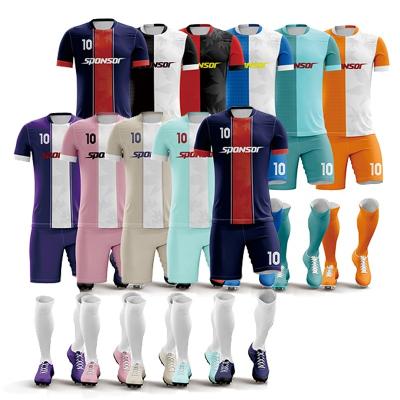 China Breathable Customize Wear 2021 Sublimation Full Set Football Shirts Kit Soccer Jersey Soccer Jersey Football Uniform 20212020 for sale