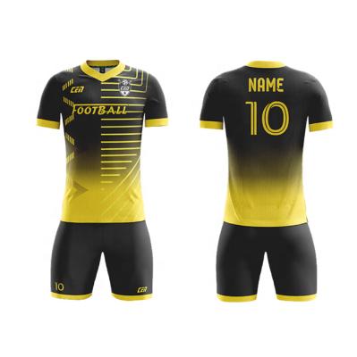 China Breathable bare out custom jersey store football shirt manufacturer soccer jersey kits sublimation football wear for sale