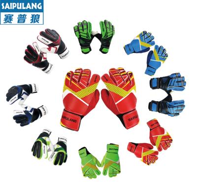 China Wholesale Customized Latex/Rubber Non-slip Soccer Goalkeeper Gloves Soccer Goalkeeper Guantes Finger Guard Gloves for sale