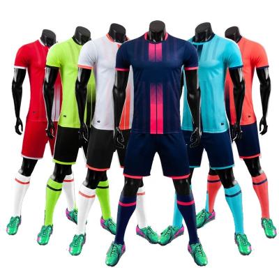 China 2021 Wholesale High Quality 100% Polyester Soccer Singlet Jersey Soccer Jersey Football Wear Sets for sale