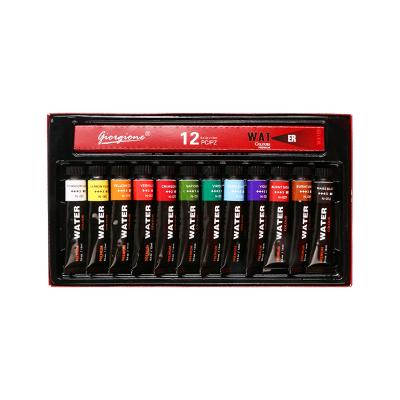 China Wide Color Selection Giorgione Style 12 Colors 12ml Tubes Aluminum Watercolor Paint Set New For OEM for sale