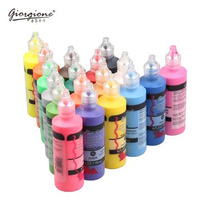 China Professinal Giorgione 118ml 18 Color Selection For 18colors 3D Fabric Paint Set For Artist Painting for sale