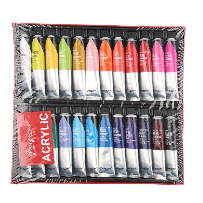 China Wide Color Selection High Quality Giorgione 24 Colors Acrylic Paint Aluminum Set Beautiful 20ml Tubes Box For Professional for sale