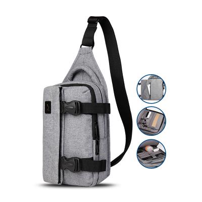 China Hot 2021 Designer Fashion Stactical Fabric Shoulder Chest Bag Korean Wholesale Sling Bag Multifunctional OEM Outdoor Sports For Man for sale