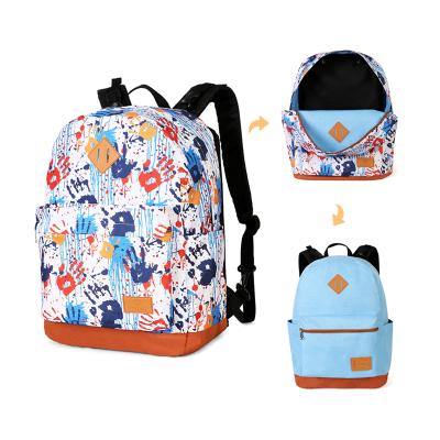 China Waterproof OEM 2021 Custom ODM Double Face Backpack For Kids Educate School Rucksack Lightweight Printed Student Cartoon Bag for sale