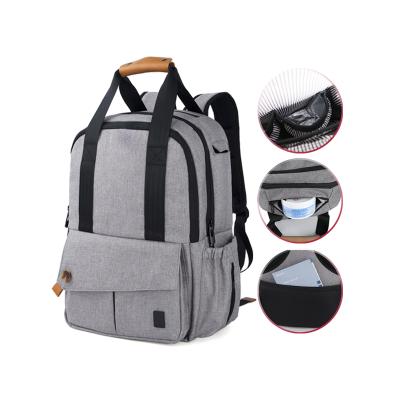 China 2021 Anti Theft Custom Made Canvas Heat Preservation Diaper Bags For Mother Diaper Load Mum Bags Multi Function Baby Bag Set for sale