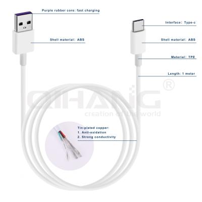 China Charging Type-C USB Cable, 3A Cable Detachable Cabo Mobile Phone Fast Charging Mobile Phone Data Transmission Micro USB for sale