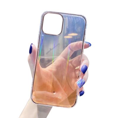 China Stylish and Exquisite Mobile Phone Case Aurora Gradient Shell 11 12 12 Pro 6.1 Inch For Pop It Bling Phone Case for sale