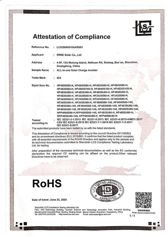 RoHS - SRNE Solar Co., Ltd.