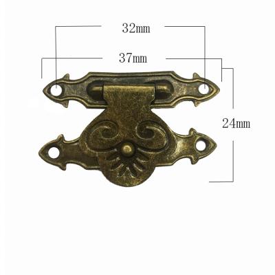 China Wooden Packaging Iron Jewelry Box Drawer Cabinet Door Fix Buckles Box Clasp Metal Locks Hooks for sale