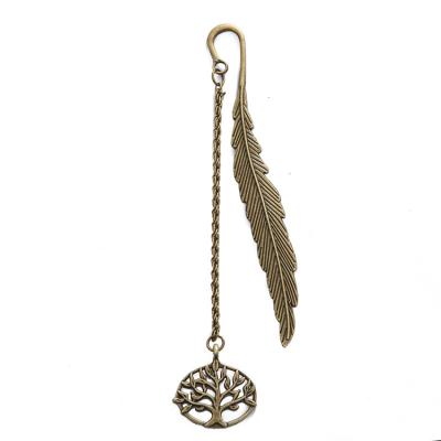 China Europe Metal Pendants Books Souvenir Paper Clip Love Leaf Bookmark for sale