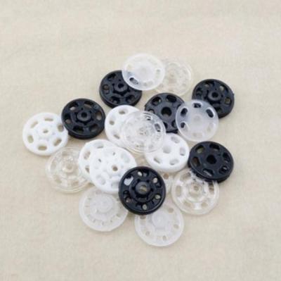 China 11.5mm 12.5mm Concealed Round Plastic Snap Viable Snap Buttons For Shirt Clothes for sale