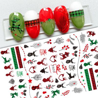 China Finger Nail Art 2021 New Arrivals 3D Christmas Halloween Nail Art Sticker Decals for sale