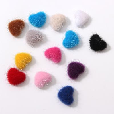 China New Product 12 Finger Nail Art Style Cute Magnetic Nail Heart Shape Pom Pom For Nails for sale