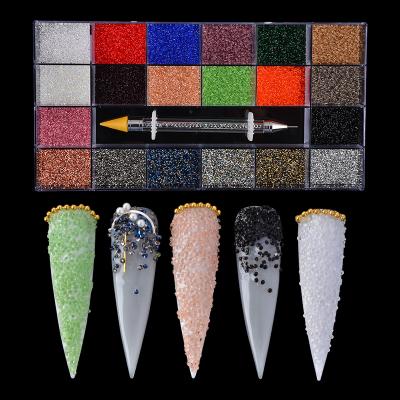 China Flatback New Arrival Diamond Pixie Crystal Micro Caviar Glass Rhinestones Box Set for sale