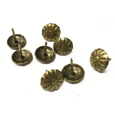 China Wholesale Metal Pattern Thumbtack Bubble Nail Wooden Box Brocade Box Jewelry Box Round Head Sofa Decoration Nail Thumbtack for sale