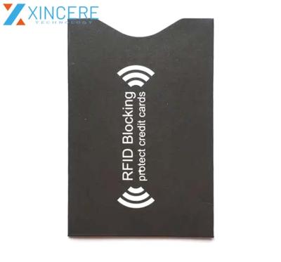 China Customized Logo Printed Reusable RFID Blocking Card Sleeve Holder for Credit Card, Bank Card Protection for sale