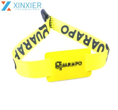 China Waterproof / NFC 13.56MHz Waterproof Programmable Event Woven Wristband For Identification for sale