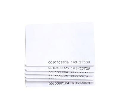 China Waterproof / Waterproof Printing 18 Digits ID Number TK4100 White Chip 125KHz RFID Card for sale