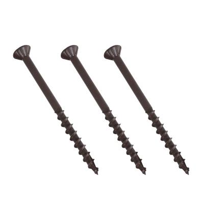 China Decking flat flat head screws with 4nibs U/H type 17, C4, ruspert brown, T20 for sale