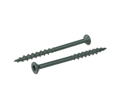 China Hot Sale Flat Green Ruspert Decking Flat Head Screws With 4 Seeds U/H Type 17 for sale