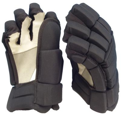 China Hot Sale Super Wear-resistant Leather Good Quality Popular Product Super Palm Ice Hockey Black Wear-Resistant Gloves For Athlete for sale